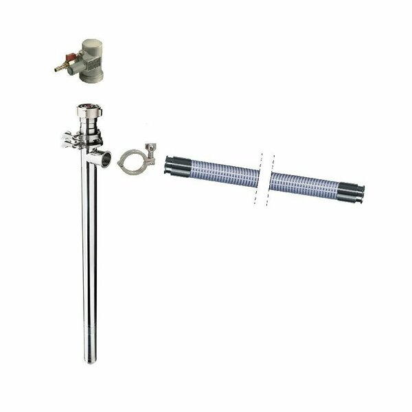 Flux Pumps Drum Pump Tube, Stainless Steel, 39in Long, Air Operated Motor, Hose. For High Viscosity Products. 24-ZORO0318